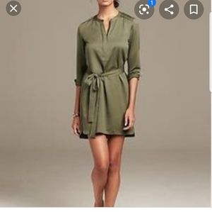 Olive Green Banana Republic Dress